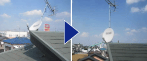 アンテナ建て直し工事参考画像