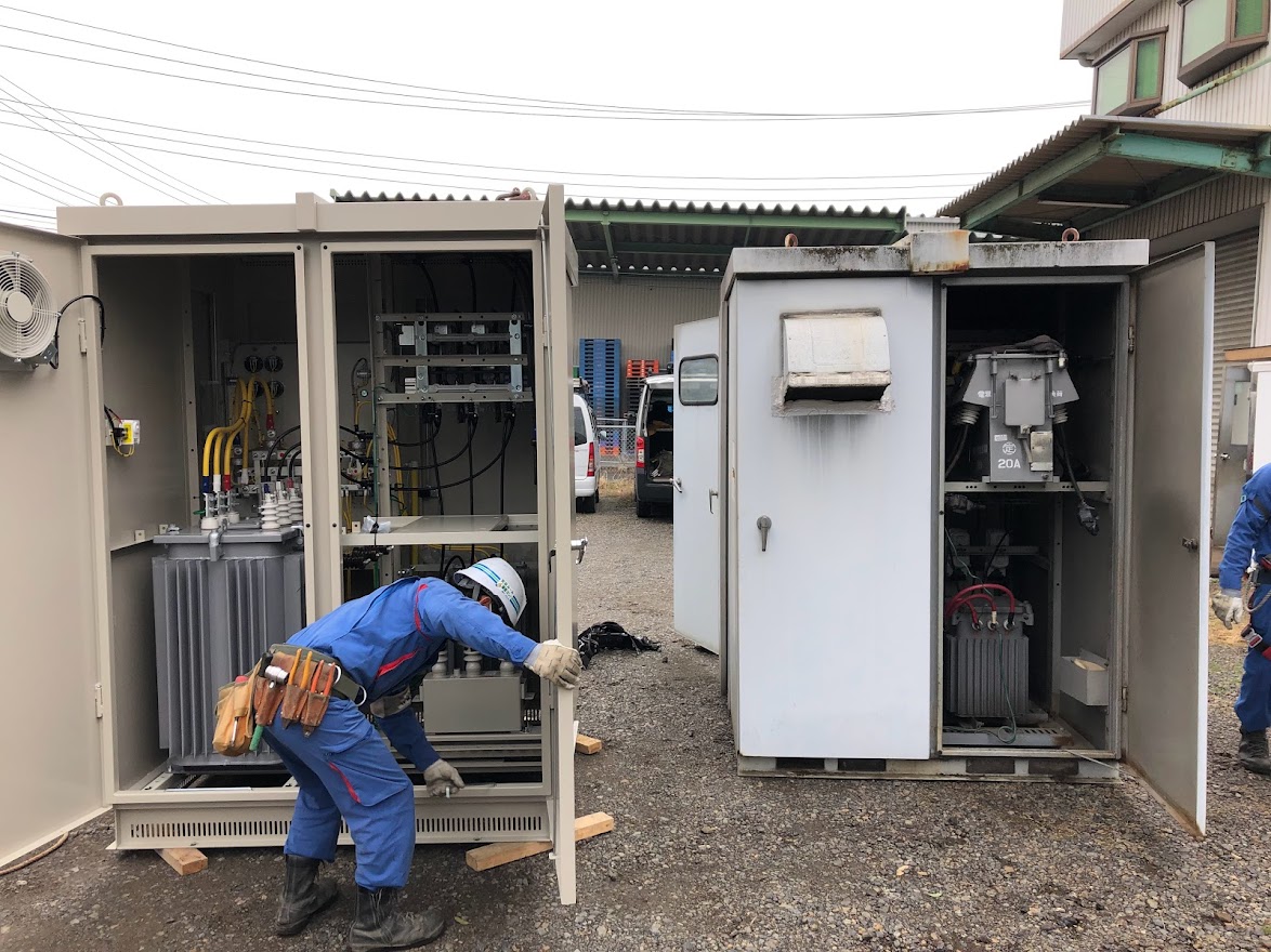 茨城県守谷市キュービクル交換・高圧ケーブルリニューアル工事1