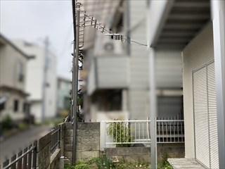 茨城県取手市 引込ポール建替え工事1
