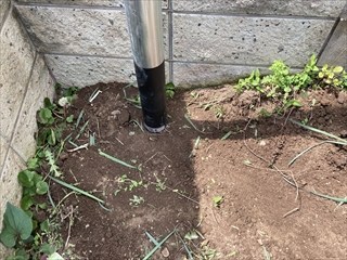 茨城県取手市 引込ポール建替え工事6