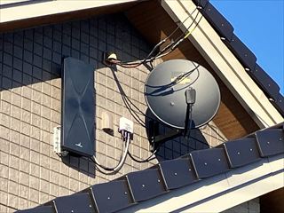 茨城県常総市 家庭用BSアンテナ設置工事