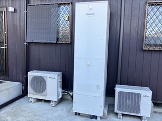 茨城県つくばみらい市　家庭用エコキュート交換工事