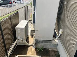 茨城県つくばみらい市　家庭用ヒートポンプ移設工事