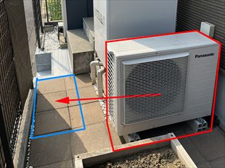 茨城県つくばみらい市　家庭用ヒートポンプ移設工事