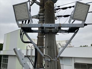 茨城県つくば市　オフィス用駐車場照明、室内照明LED化工事