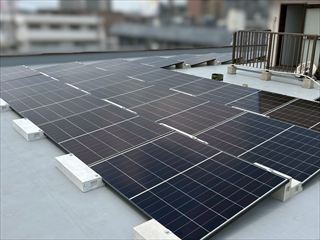 神奈川県大和市　マンション用ハンファジャパンの11.28kW 太陽パネルのみ設置工事