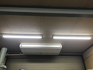 千葉県野田市　工場照明LED化＋有圧扇交換工事9