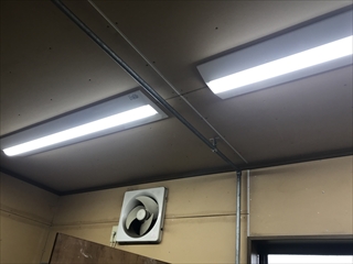 千葉県野田市　工場照明LED化＋有圧扇交換工事11