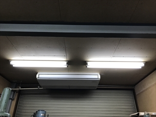 千葉県野田市　工場照明LED化＋有圧扇交換工事3
